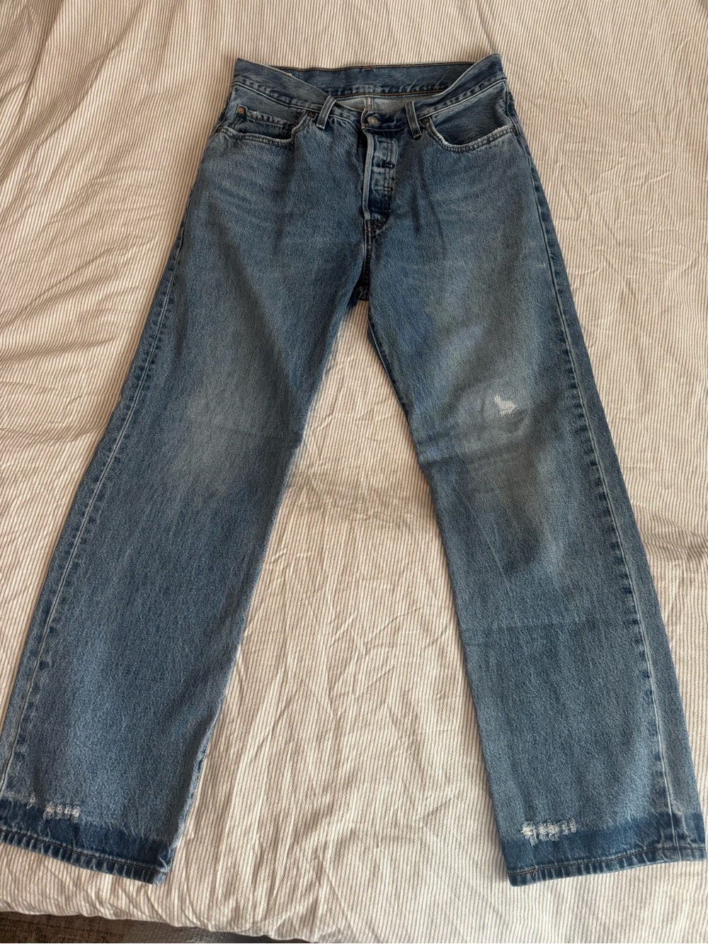 Levi's 501 Straight Fit Blue Denim Jeans